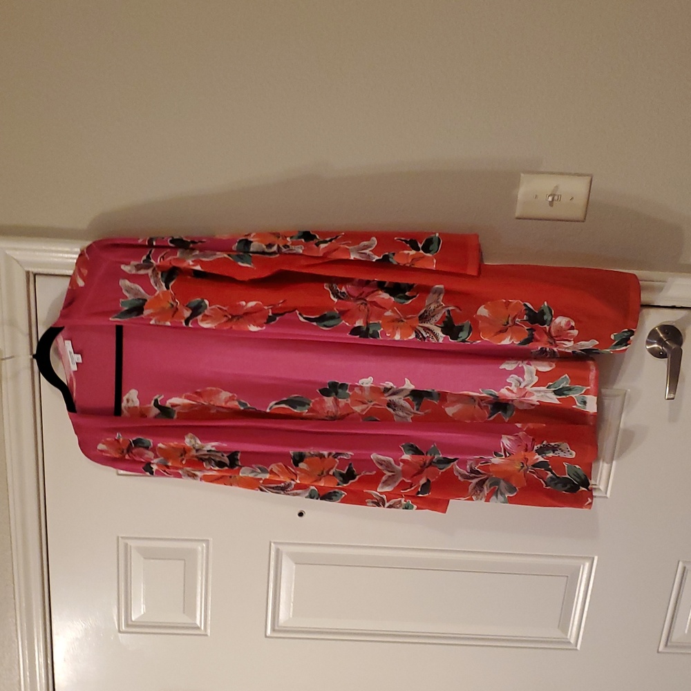 - Chico's Floral Cardigan Sweater Mido Length Sz Large